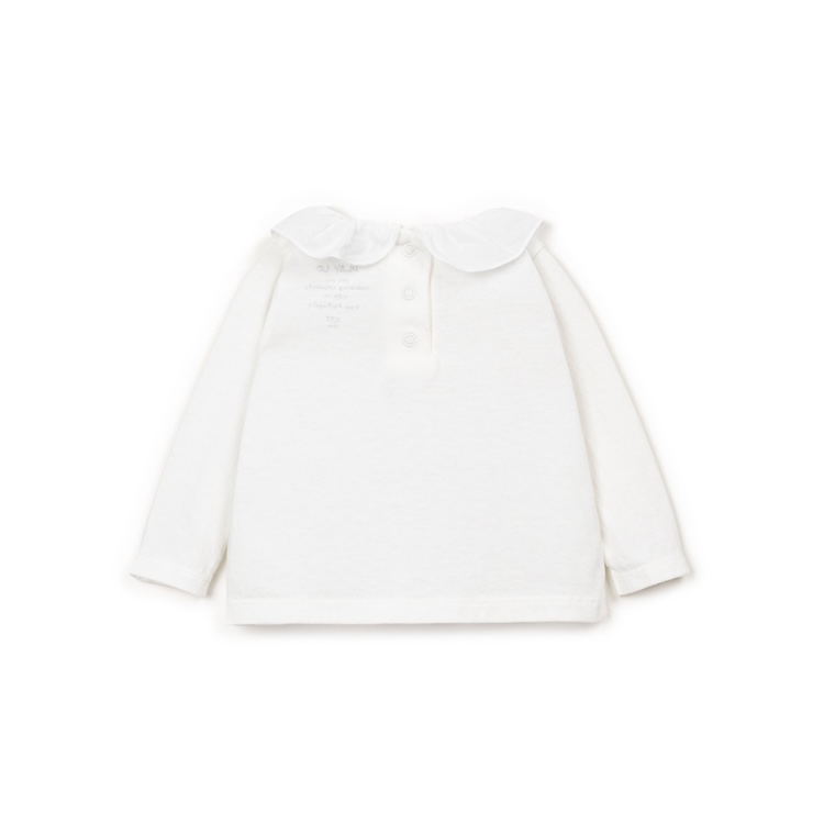 Play Up longsleeve met kraag wit