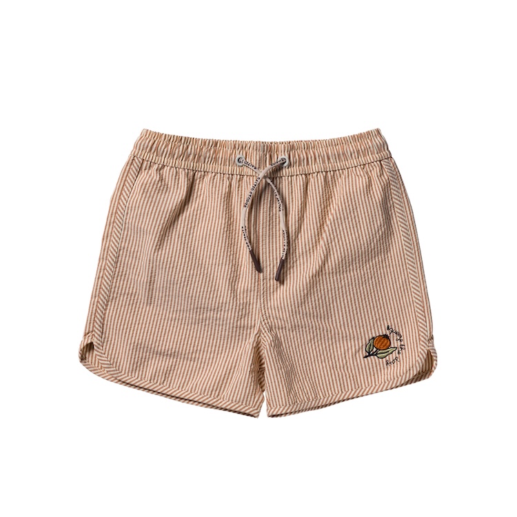 Salted Stories zwembroek seersucker bombay brown