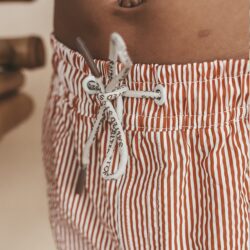 Salted Stories zwembroek seersucker bombay brown