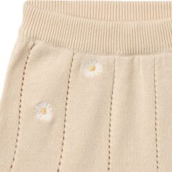 Wheat gebreide korte broek short Malvina sandshell white flowers