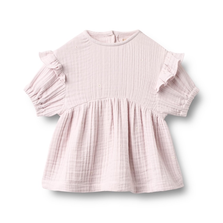 Wheat jurk 3/4 mouw Gro purple light flowers