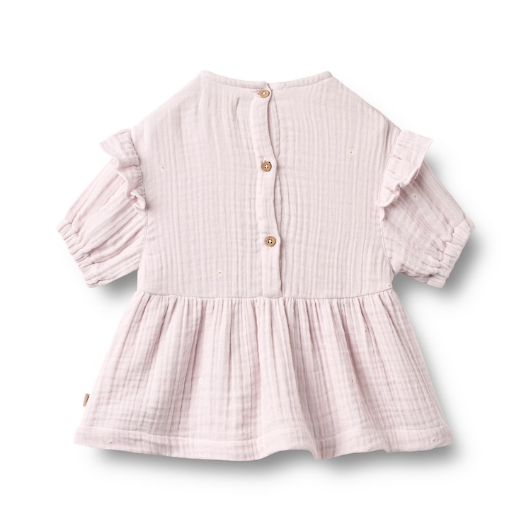 Wheat jurk 3/4 mouw Gro purple light flowers