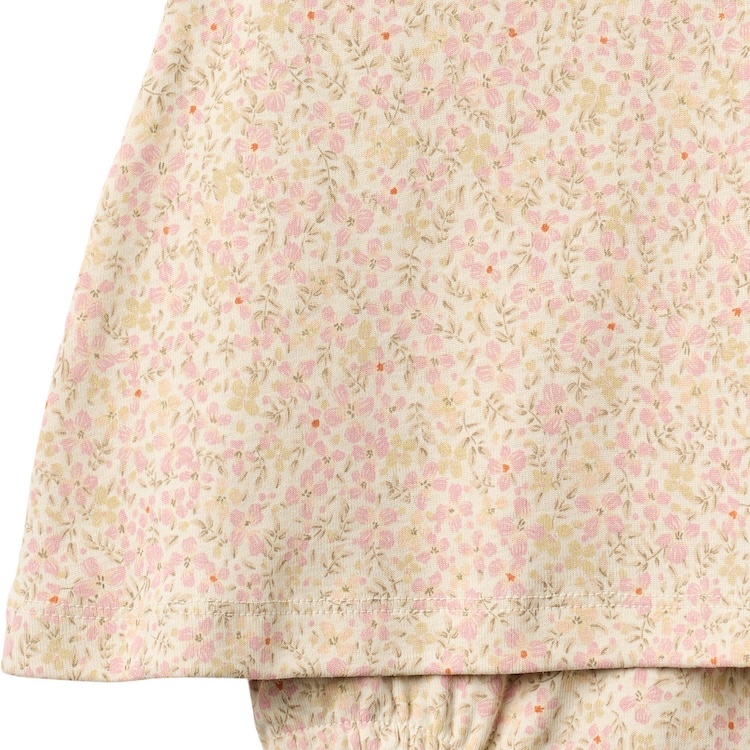 Wheat romperjurkje Ingeborg coral flowers