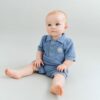 Wheat jumpsuit sully faded denim