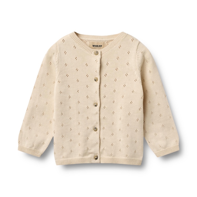Wheat vest gebreid knit cardigan Maia Sandshell