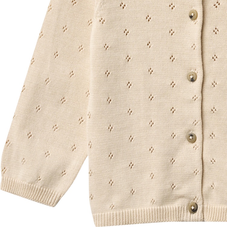 Wheat vest gebreid knit cardigan Maia Sandshell