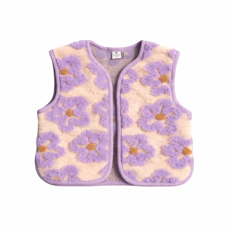 Alwero bodywarmer camino flows apricot 100% merinowol