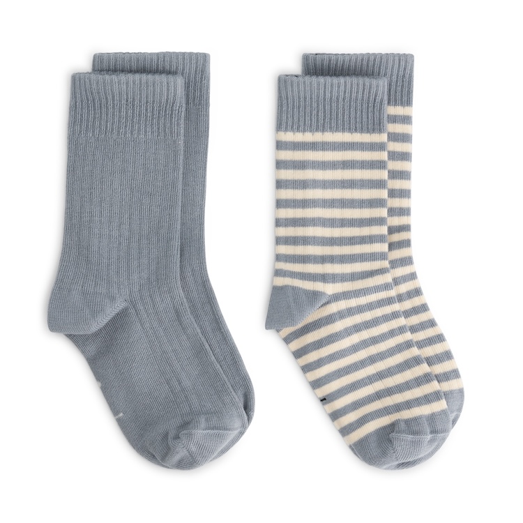 Gray Label rib sokken 2-pack stone gray-cream