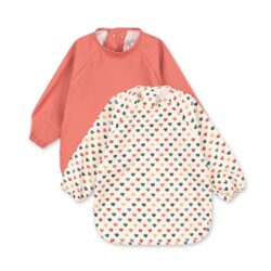 Konges Slojd 2-pack mouwslabben coeur colore faded rose