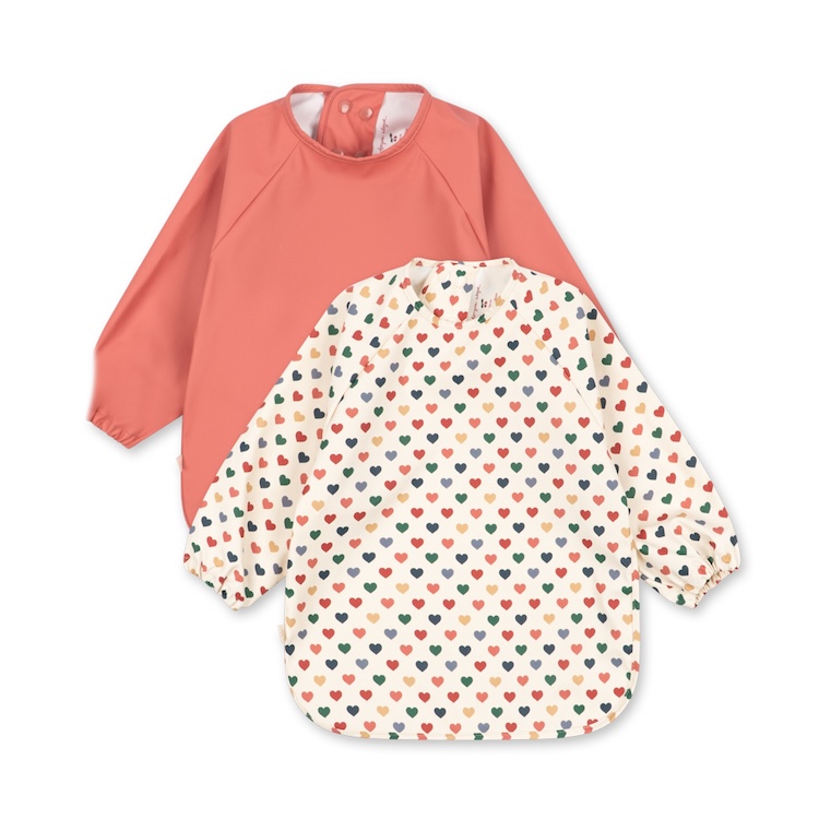 Konges Slojd 2-pack mouwslabben coeur colore faded rose