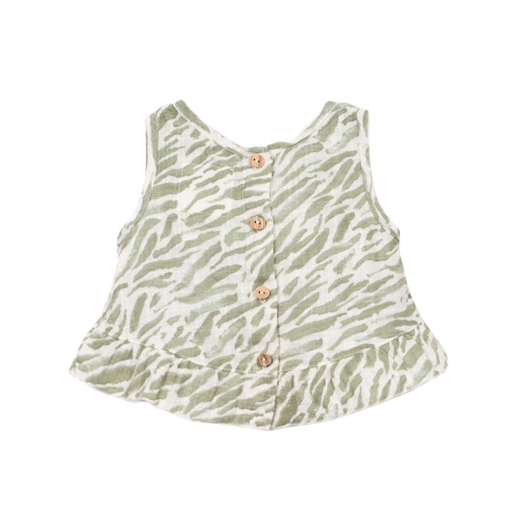 Play Up top zebra print green