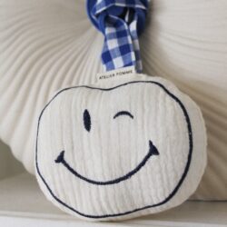 Atelier Pomme speendoekje smiley boogie blue