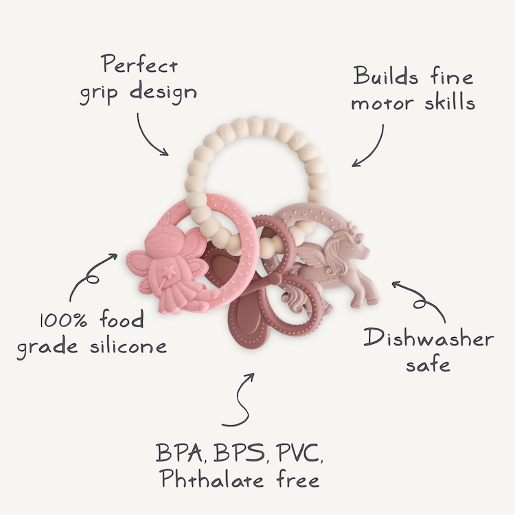 Mushie bijtring fairy teething ring
