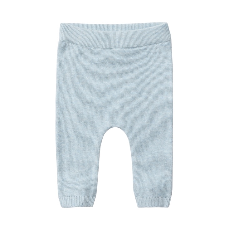 Puri Organic broek fijn gebreid lichtblauw
