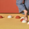 MODU 3 foam balls burnt orange - dusty green