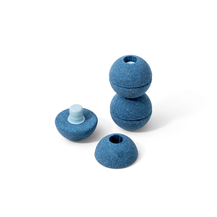 MODU 3 foam balls deep blue - sky blue