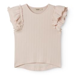 MarMar Copenhagen T-shirt Tavora frill pointelle misty pink