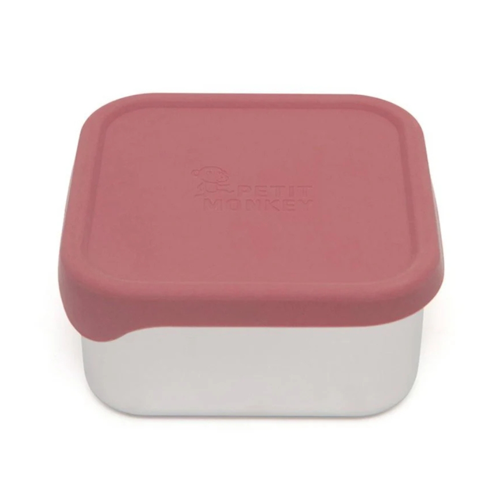 PetitMonkey_RVS-fruitbakje_Mahogany-rose Petit Monkey RVS fruitbakje mahogany rose