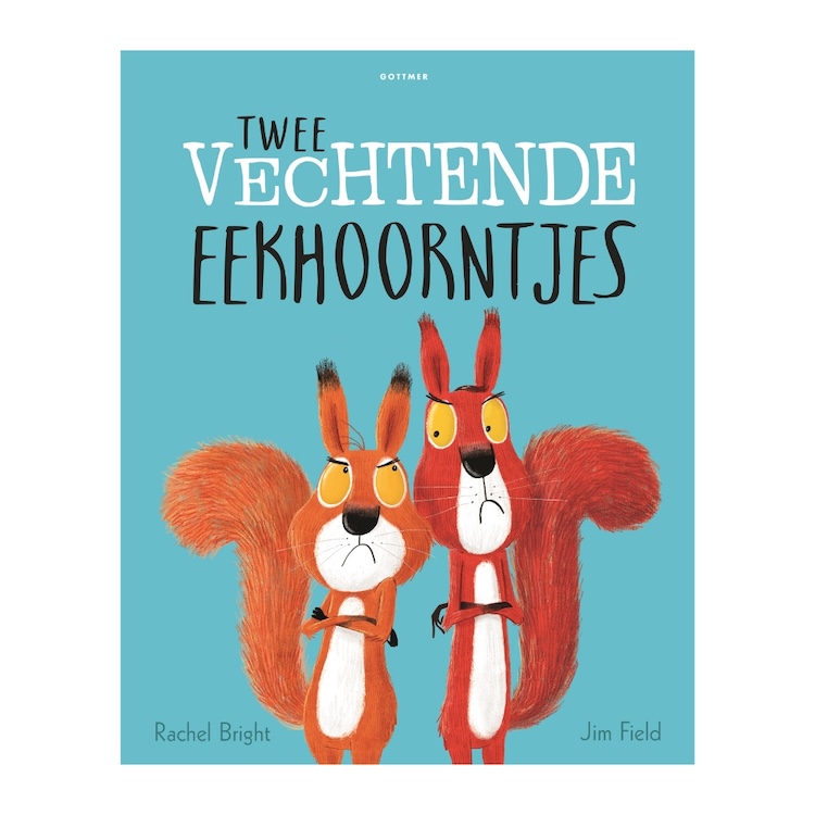 Prentenboek twee vechtende eekhoorntjes Rachel Bright