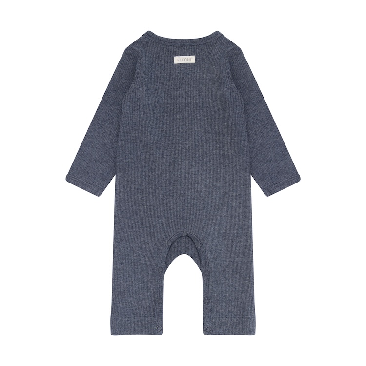Fixoni boxpakje rib vintage indigo melange donkerblauw
