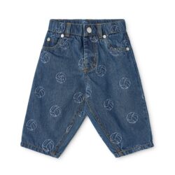 Flöss spijkerbroek denim donkerblauw voetbal
