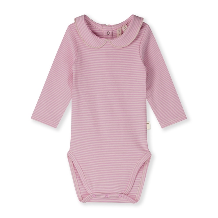 Gray Label romper met kraag bubblegum-cream