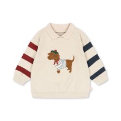 Konges Slojd trui sweater spotty brown rice teckel