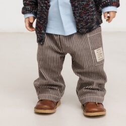 MarMar Copenhagen broek soft denim panto dark brownie stripe