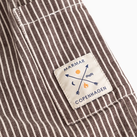 MarMar Copenhagen broek soft denim panto dark brownie stripe