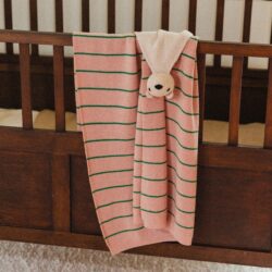 Hvid babydeken blanket Harry powder-grass