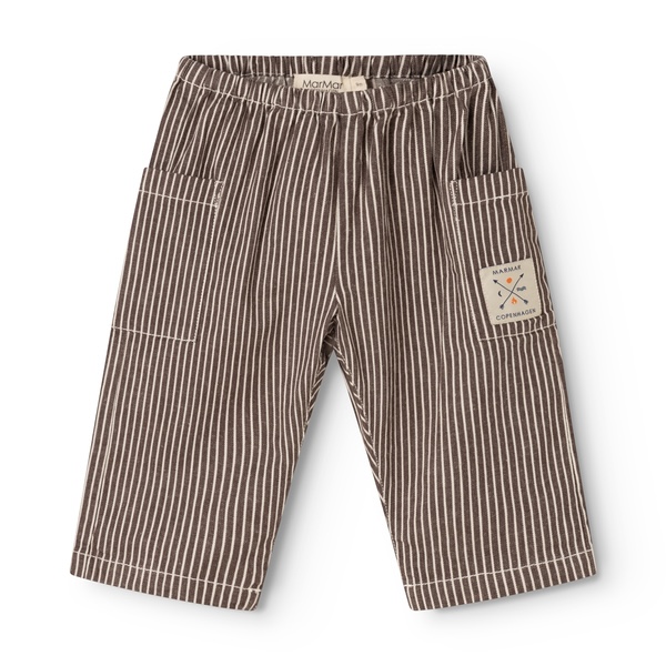 MarMar Copenhagen broek soft denim panto dark brownie stripe