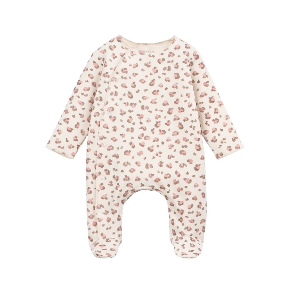 Play Up boxpakje met voetjes panterprint roze sketches