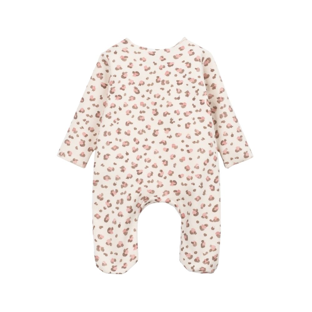 Play Up boxpakje met voetjes panterprint roze sketches