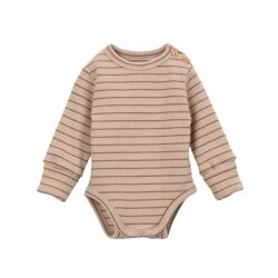 Play Up romper met lange mouw rib tufting