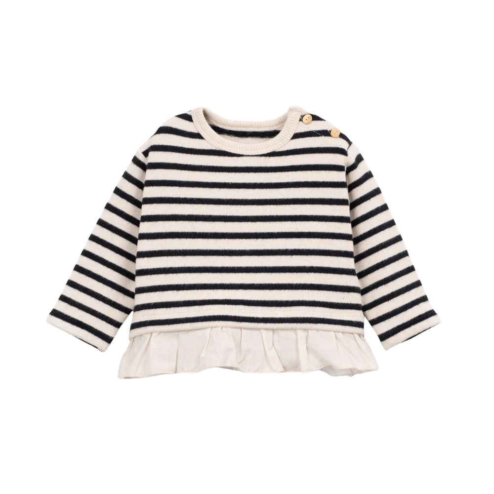 Play Up jersey trui gestreept cocoon zwart