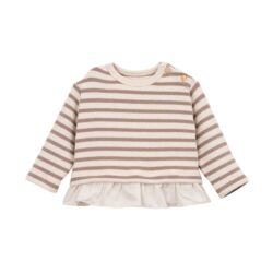 Play Up jersey trui gestreept drawing beige