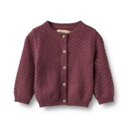 Wheat gebreid vest Magnella Eggplant
