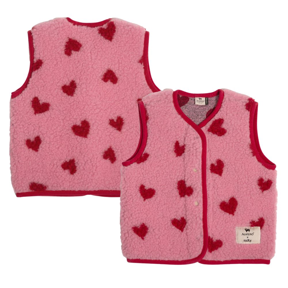 Alwero x Salty bodywarmer junior bubblegum heart