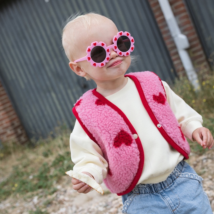 Alwero x Salty bodywarmer lulu baby bubblegum heart