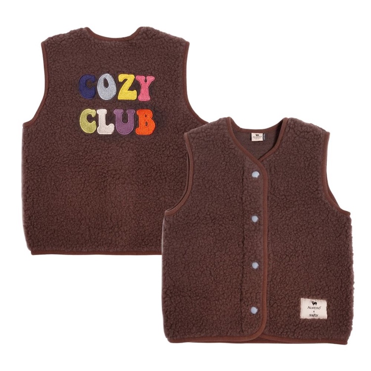 Alwero x Salty bodywarmer Cozy club choco
