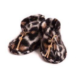 Alwero babyslofjes Emo Leopard 100% wol