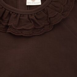 Enfant longsleeve met kraag deep mahogany