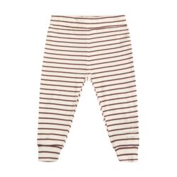 Enfant rib broekje gestreept chestnut