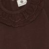 Enfant romper met lange mouw en kraag deep mahogany