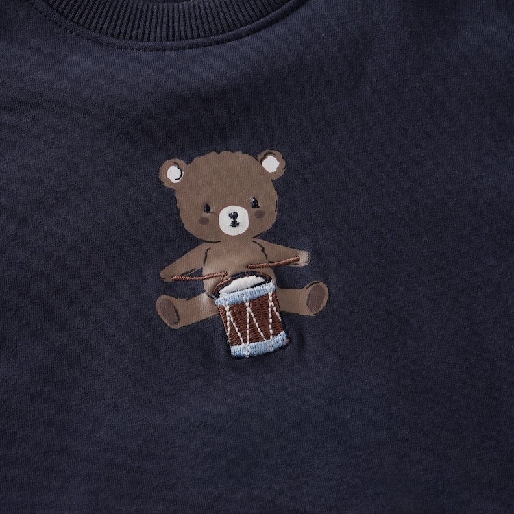 Enfant trui dark navy bear beertje