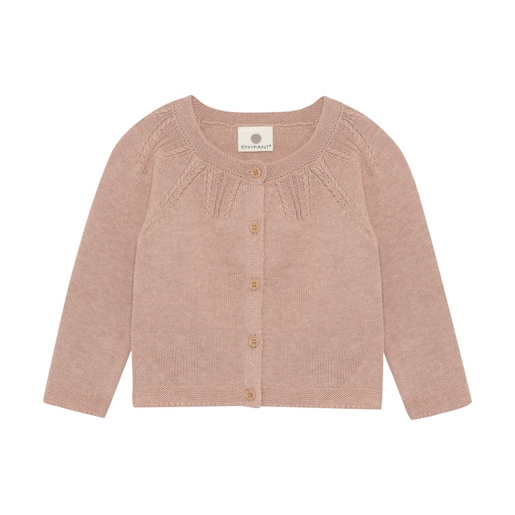 Enfant vest gebreid adobe rose