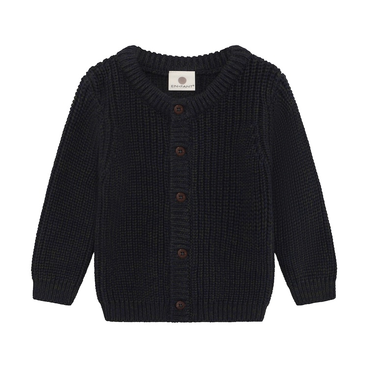 Enfant vest gebreid khaki kombu green