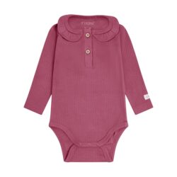 Fixoni romper met lange mouw en kraag rib crushed berry