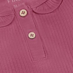 Fixoni romper met lange mouw en kraag rib crushed berry