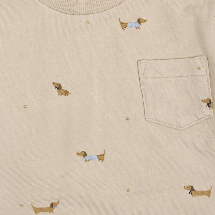 Fixoni trui sweater sand teckel